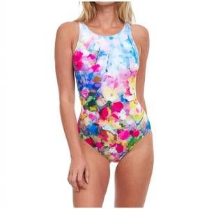 NEW GOTTEX high neck one piece swimsuit in got jolie bouquet